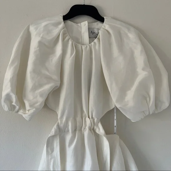 AJE Psychadelia Cutout Mini Dress Ivory • Size 6 AU • RRP $525 AUD - Picture 10 of 13